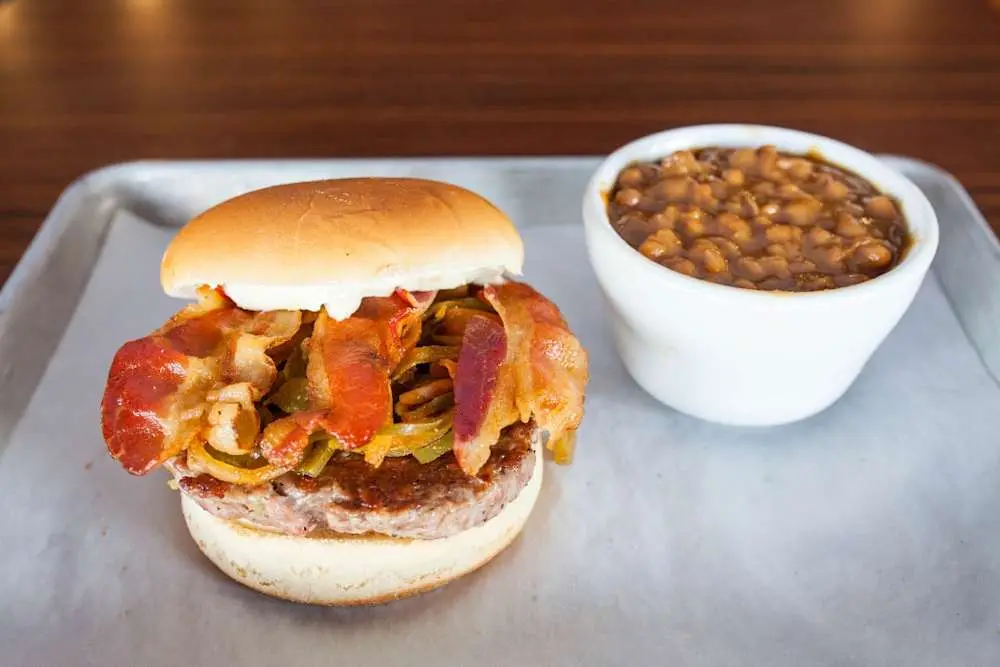 The Smokin' Pig Burger at Smoking Pig BBQ