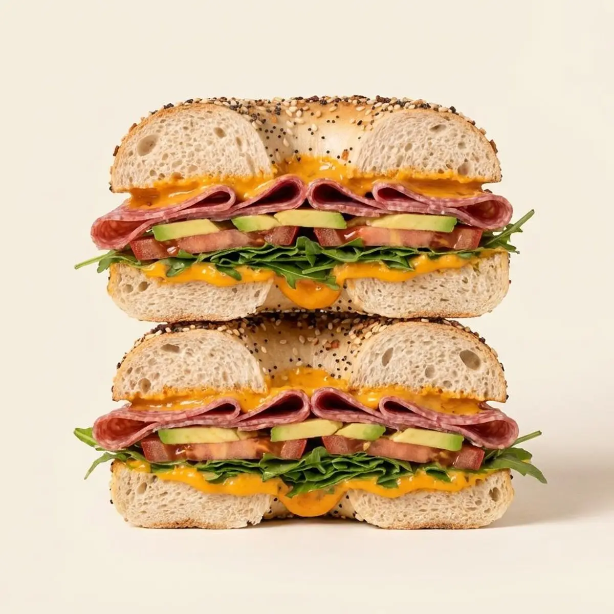 Salami Bagel at STARDUST Coffee House | Fremont