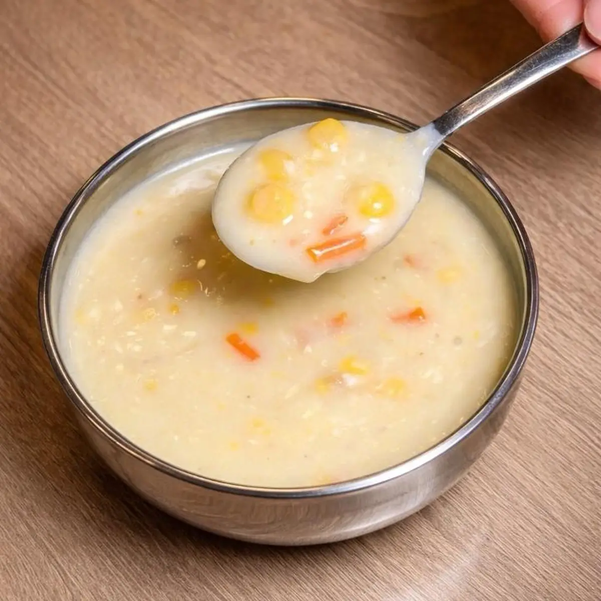Corn Soup 玉米濃湯 at Steaking