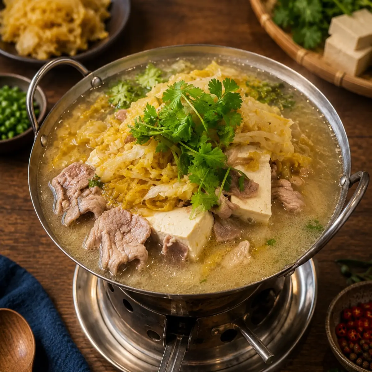 Golden Pickle Cabbage Hotpot 黃金酸菜鍋 at Steaking