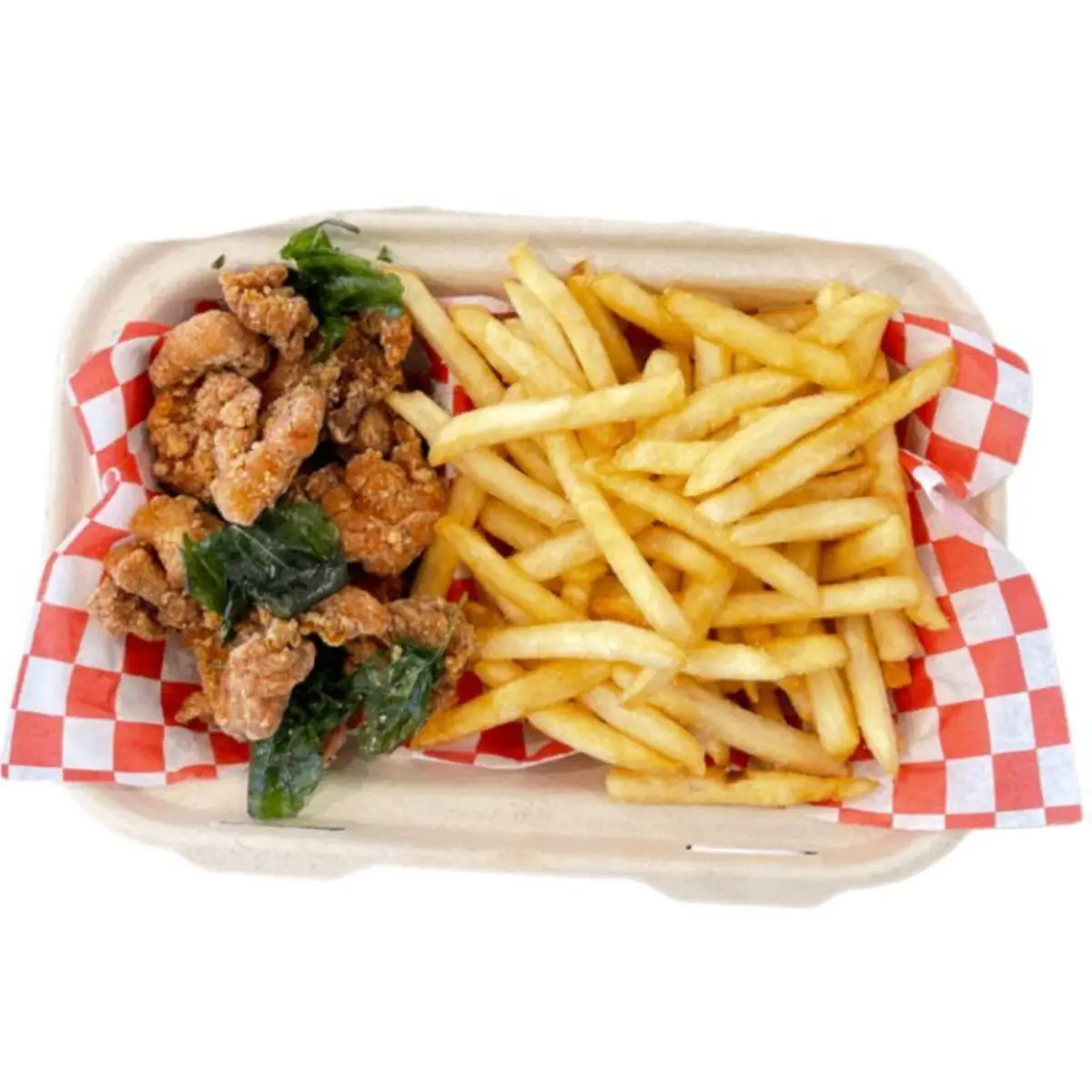 Popcorn Chicken and Fries 鹽酥雞薯條 at Steaking