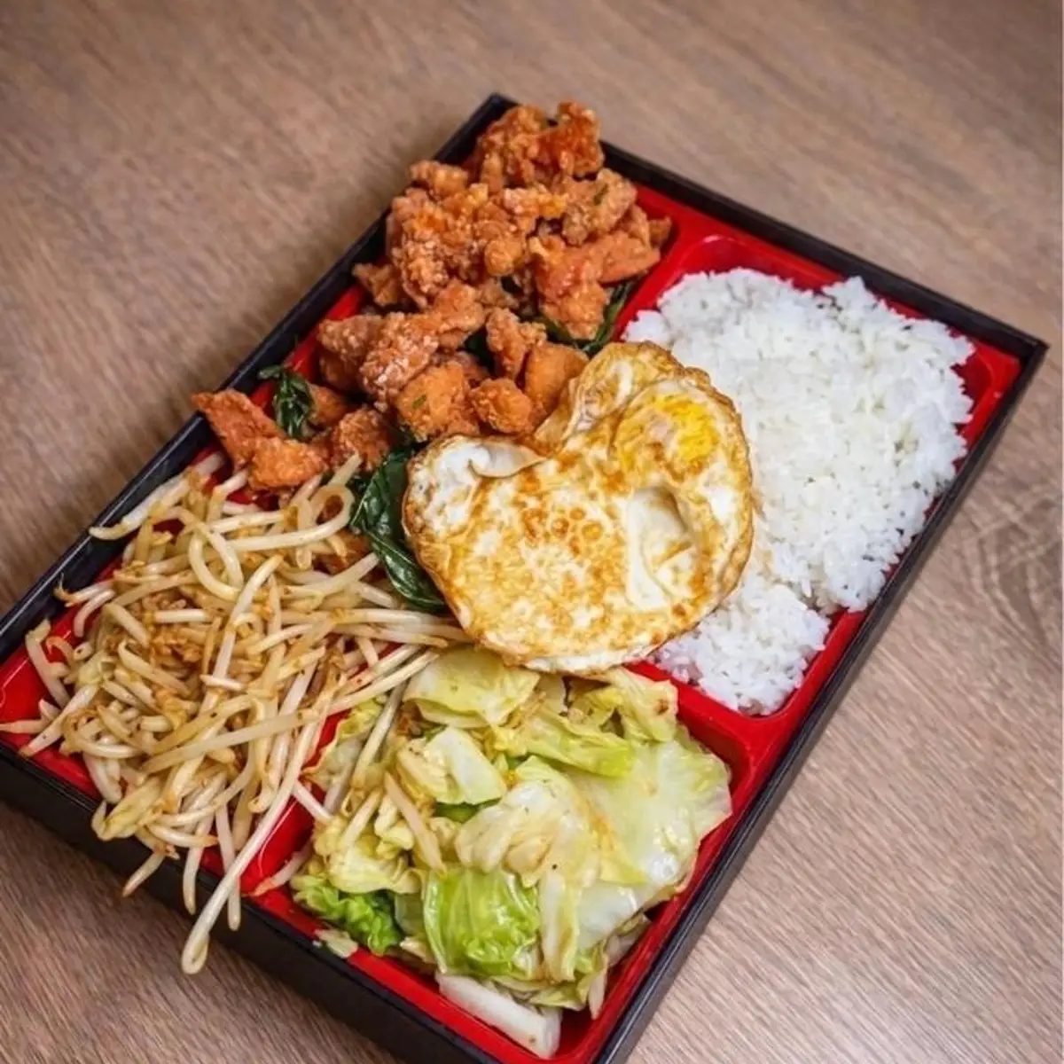 Popcorn Chicken Bento 鹽酥雞便當 at Steaking