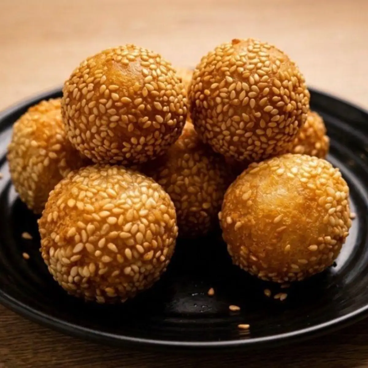 V Sesame Ball 炸芝麻球 at Steaking