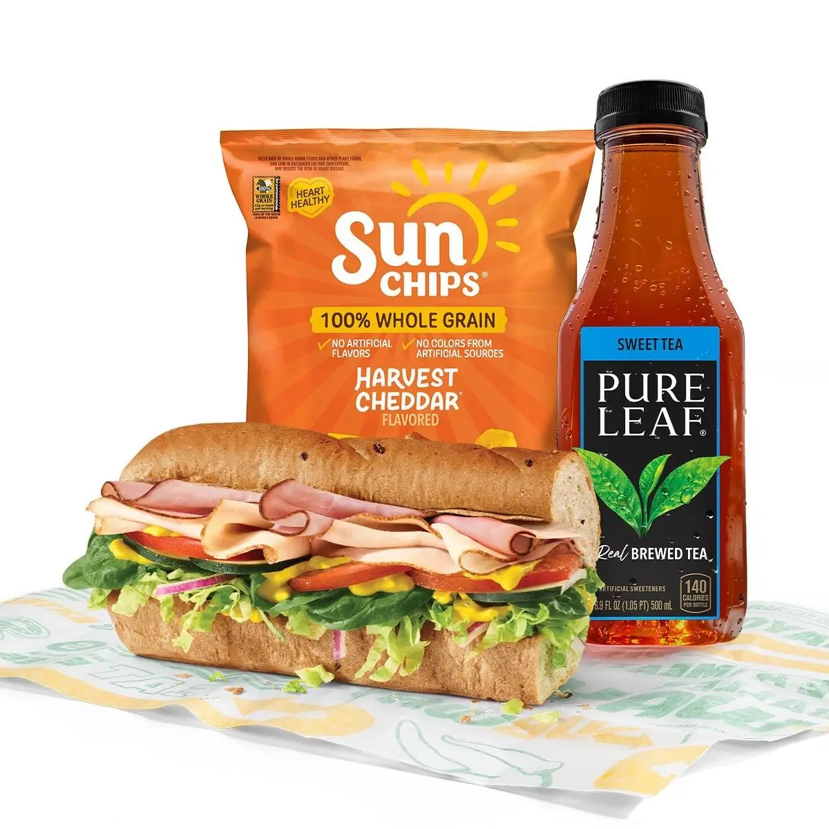 Ham & Turkey Stacker Meal at Subway