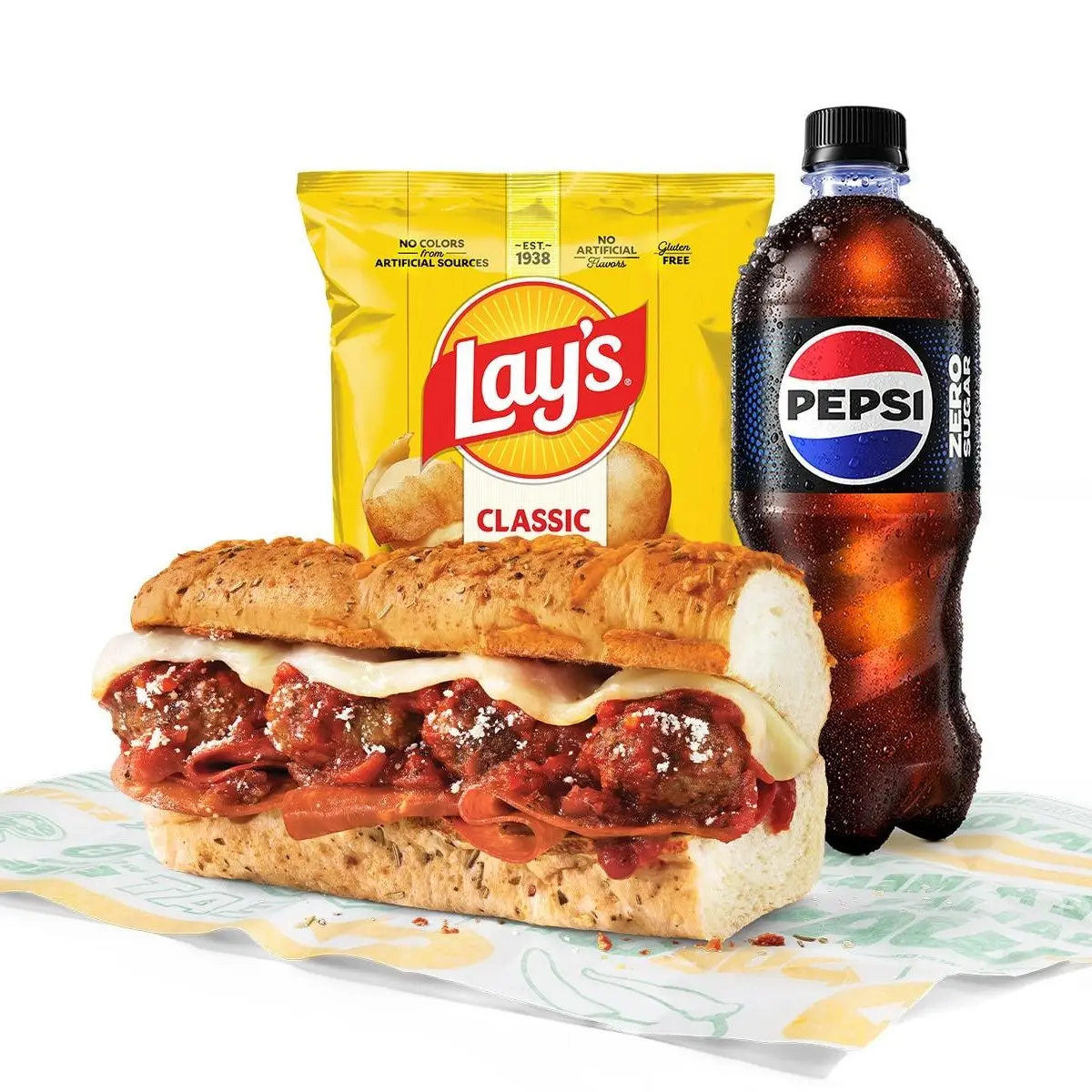 Meatball Pepperoni Meal at Subway
