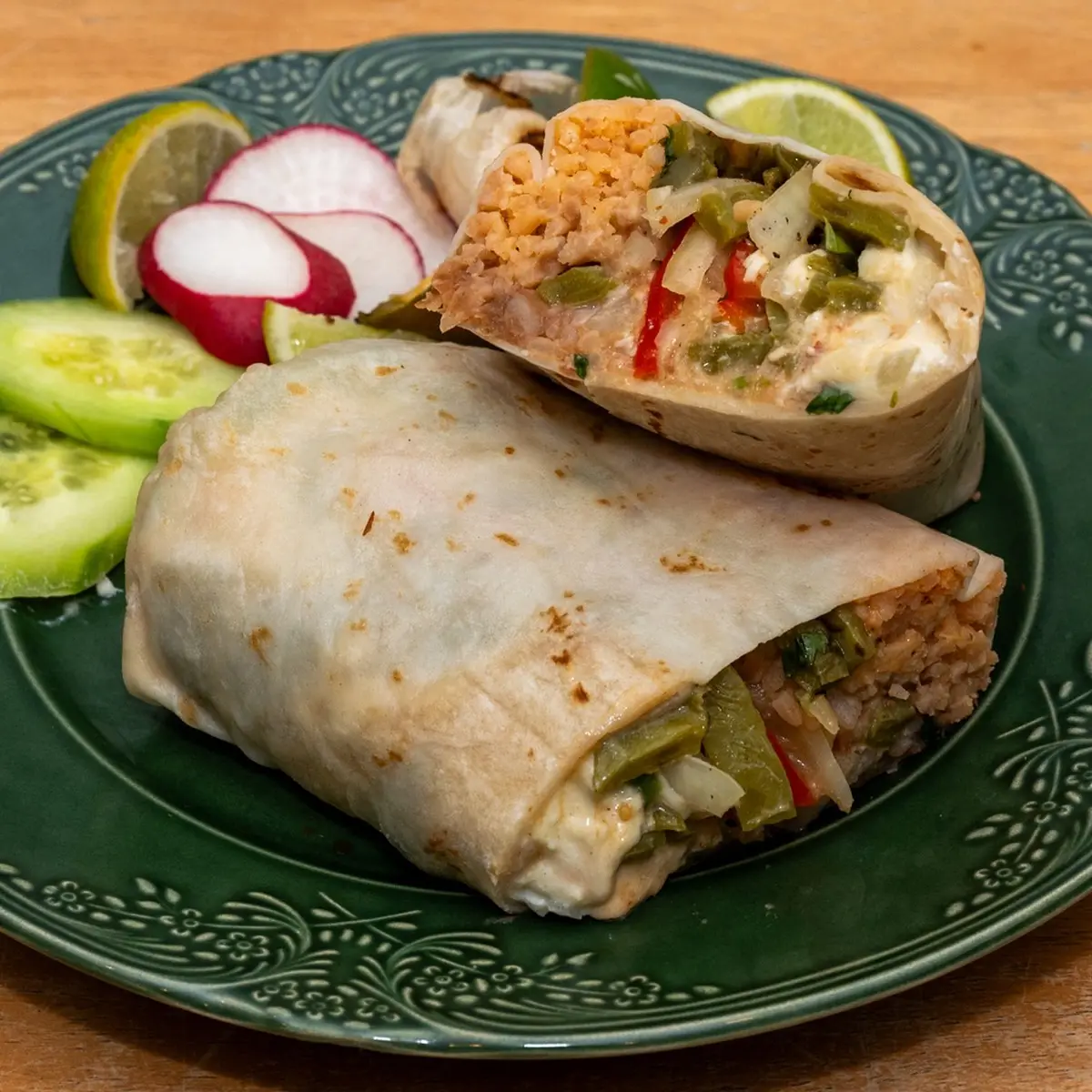 Burrito Vegetariano / Veggie Burrito at Taco Los 3 paisas