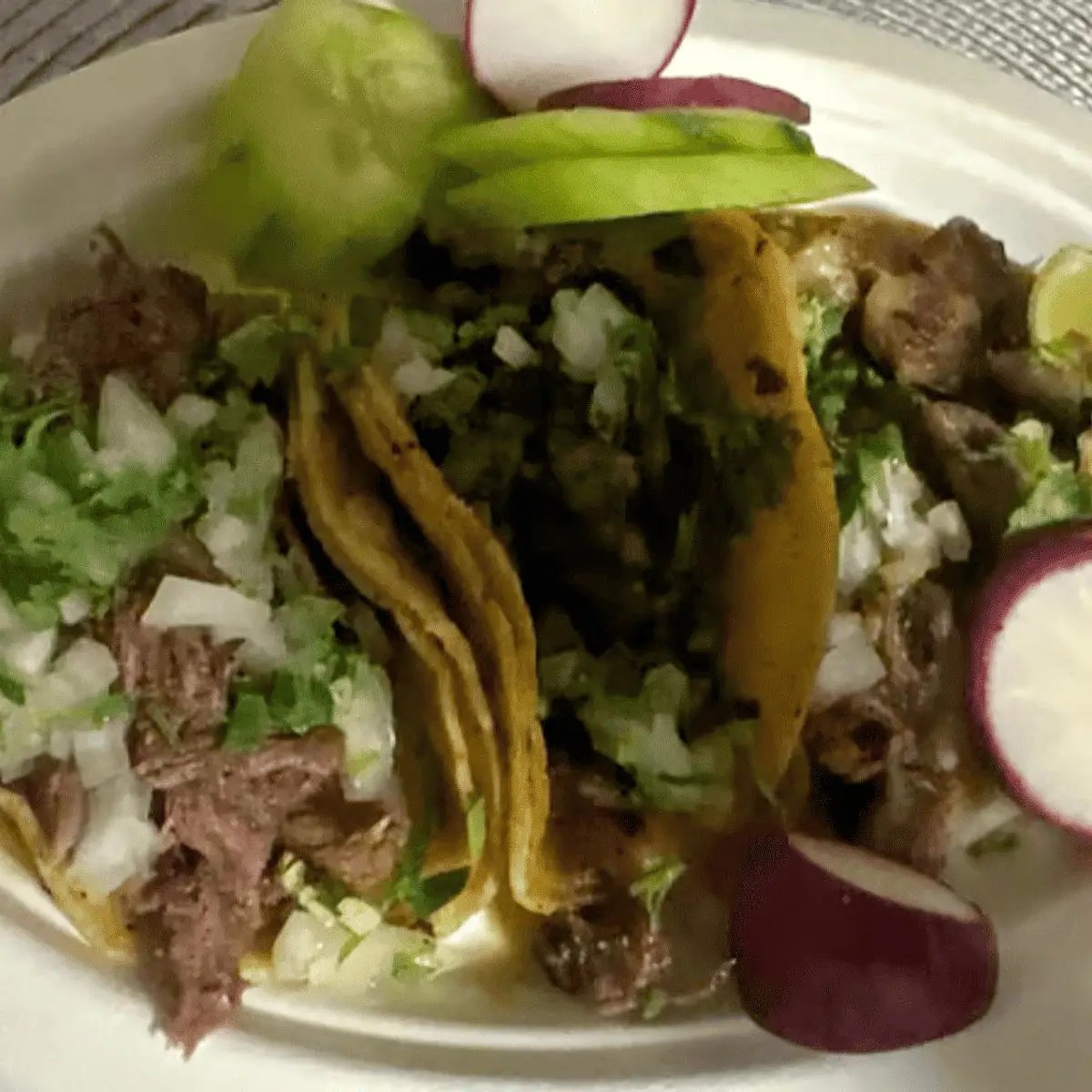 Taco de Lengua / Beef Tongue Taco at Taco Los 3 paisas