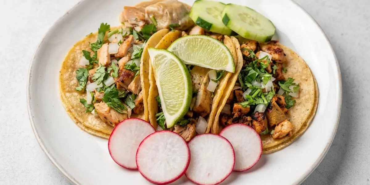 Taco de Pollo / Chicken Taco at Taco Los 3 paisas