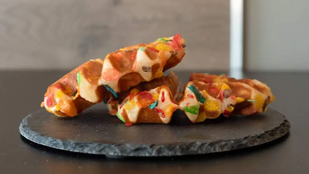 Fruity Pebbles Waffle X 3 at Tapioca Express