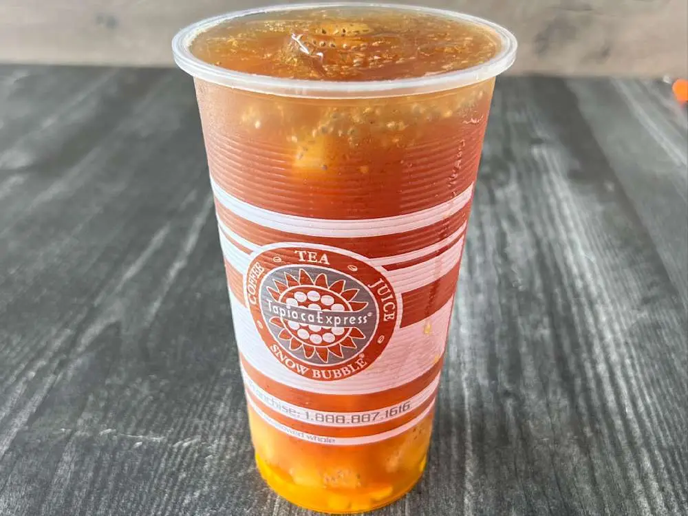 Large Assam Black Tea Fresh Fruit Tea 古早味熟成水果茶 at Tapioca Express