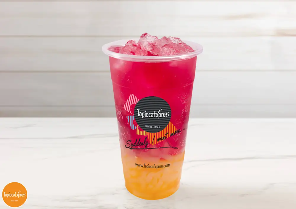Lychee Passion Fruit Red Bull Infusion (Large) at Tapioca Express