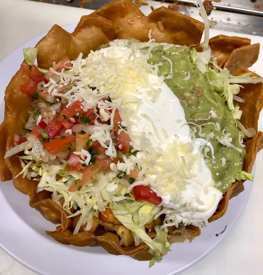 Taco Salad at Taqueria Las Vegas