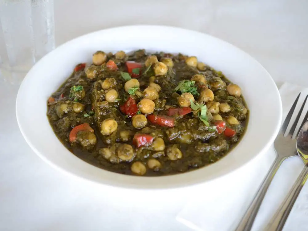 Palak Chole at Taste of India