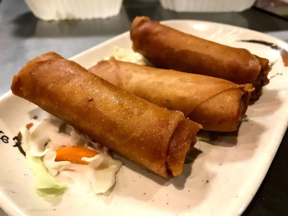 Handmade Pork Egg Rolls at Teo Chow Noodle Shack