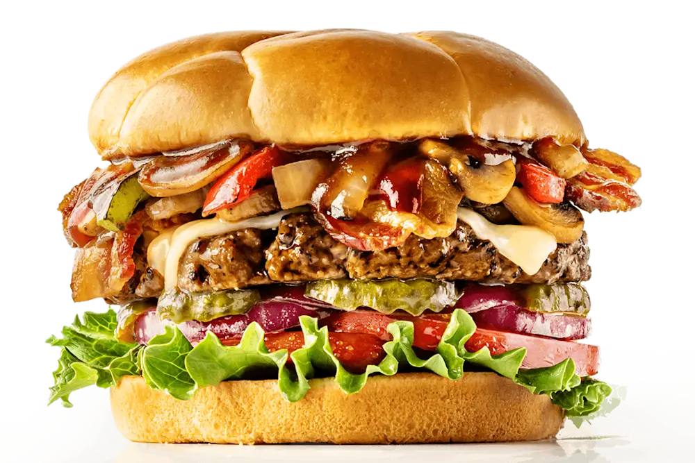 Spill the Bourbon Burger at The Burger Den