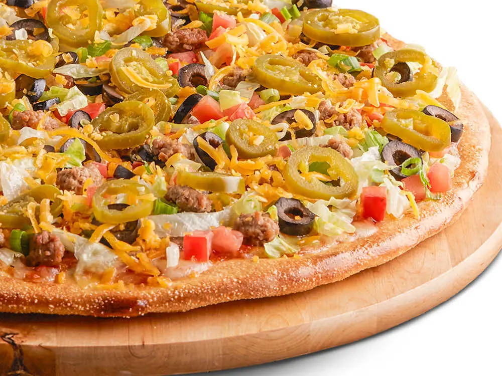 Beef Taco Pizza at Thornton Pure Water & Ice Cream