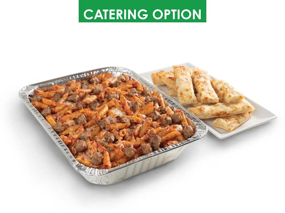 Catering Penne Sausage Marinara Pasta at Thornton Pure Water & Ice Cream