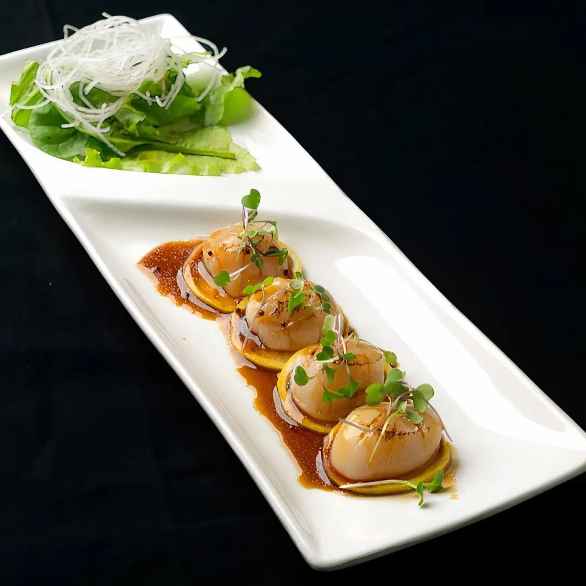Scallop Carpaccio at Toro Sushi Stone Grill & Bar