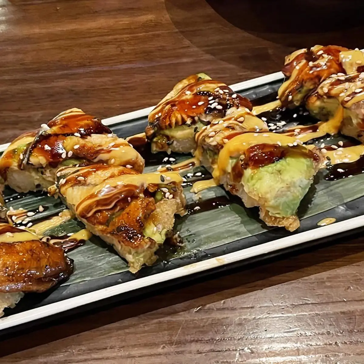 Unagi Pizza at Toro Sushi Stone Grill & Bar