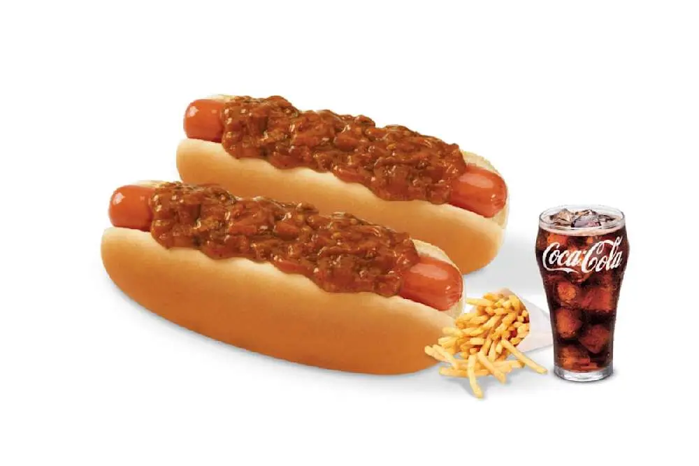 Two Chili Dogs, Small Fries & Small Drink at Wienerschnitzel
