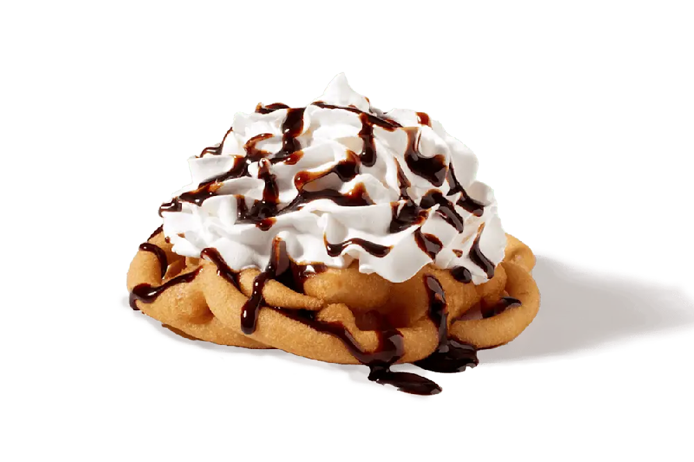 Chocolate Funnel Cake at Wienerschnitzel