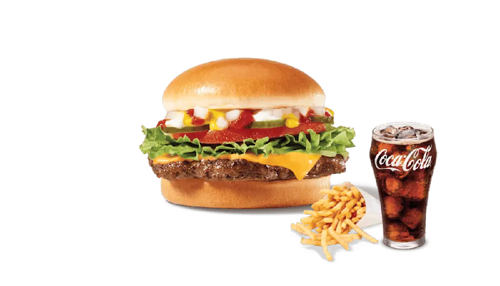 One Deluxe Cheeseburger, Small Fries & Small Drink at Wienerschnitzel