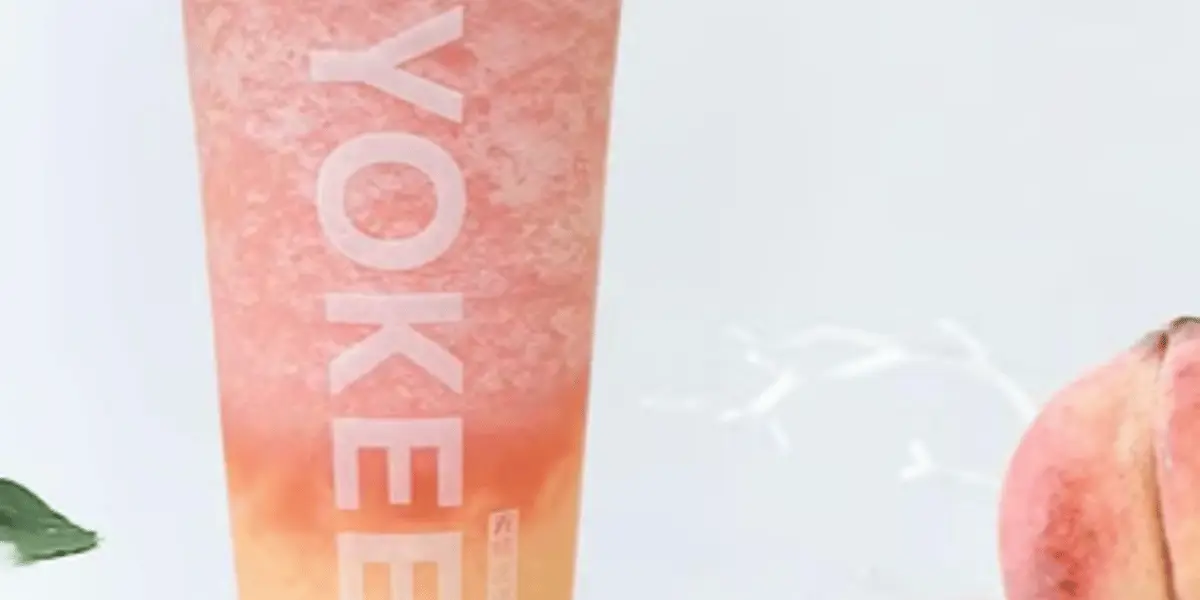 Cheesy Peachy 紫苏桃桃 at Yokee Milk Tea