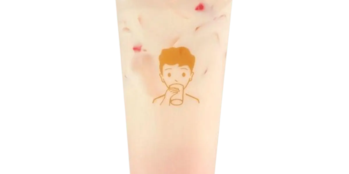 Rose Milk Tea 玫瑰奶茶 at Yokee Milk Tea