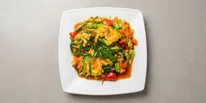 Scrambled Eggs with Chives at Yuksel Uyghur Restaurant