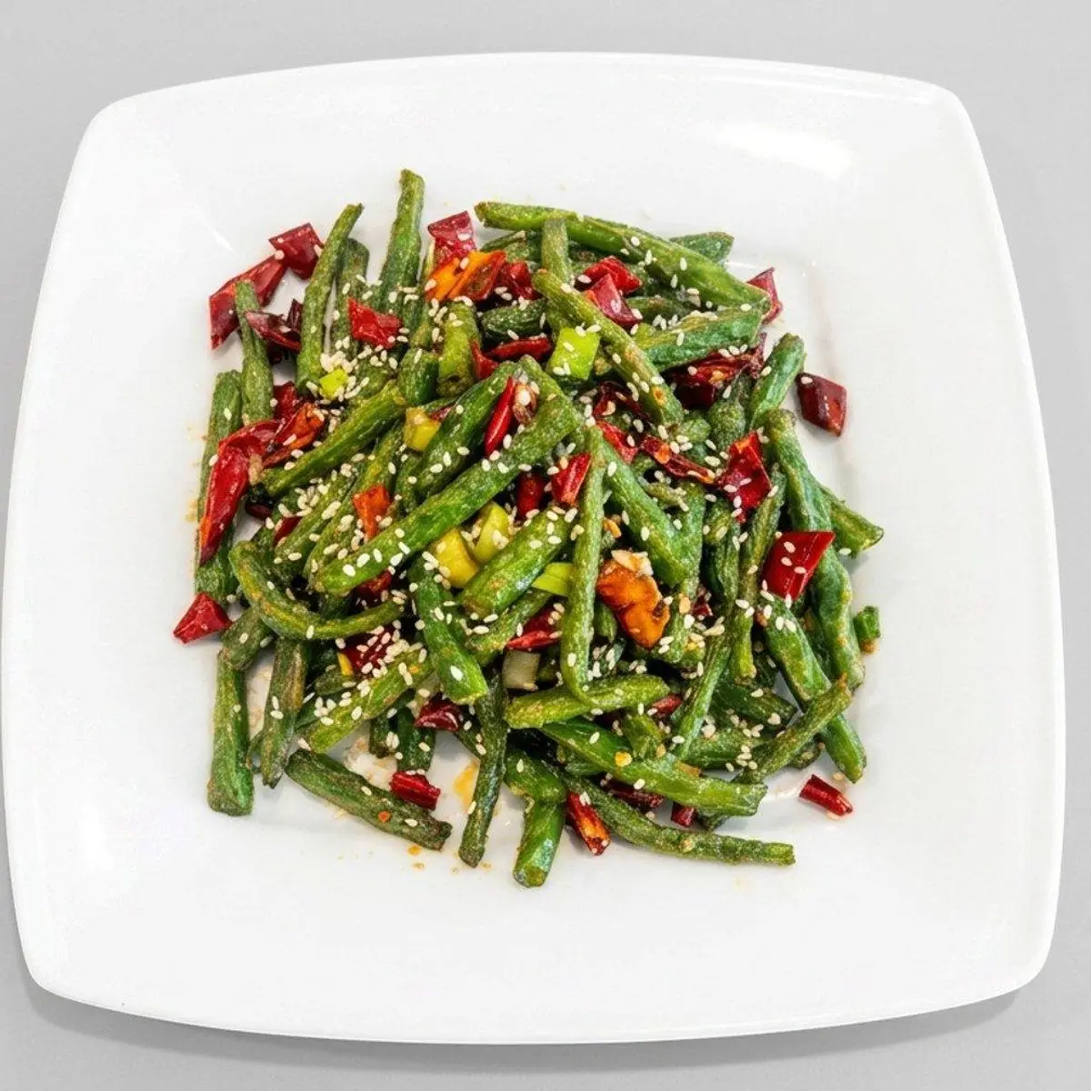 Stir-Fried String Bean at Yuksel Uyghur Restaurant