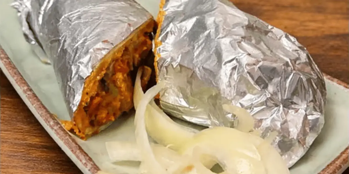 Chicken 65 wrap at Zyka Indian Fusion