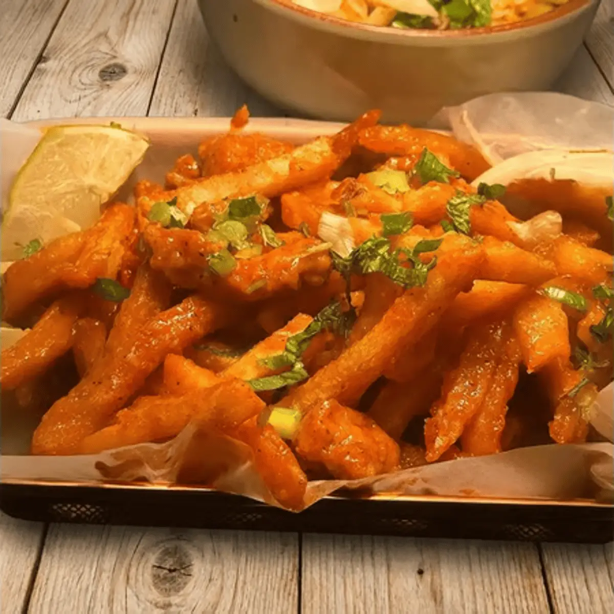 Chilli Chicken Zyka Loaded Fries at Zyka Indian Fusion
