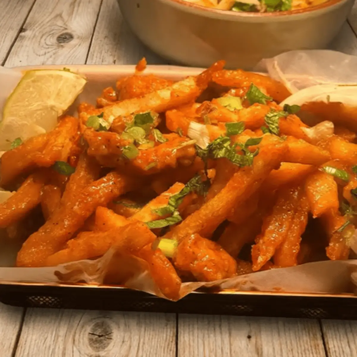 Chilli Paneer Zyka Loaded Fries at Zyka Indian Fusion