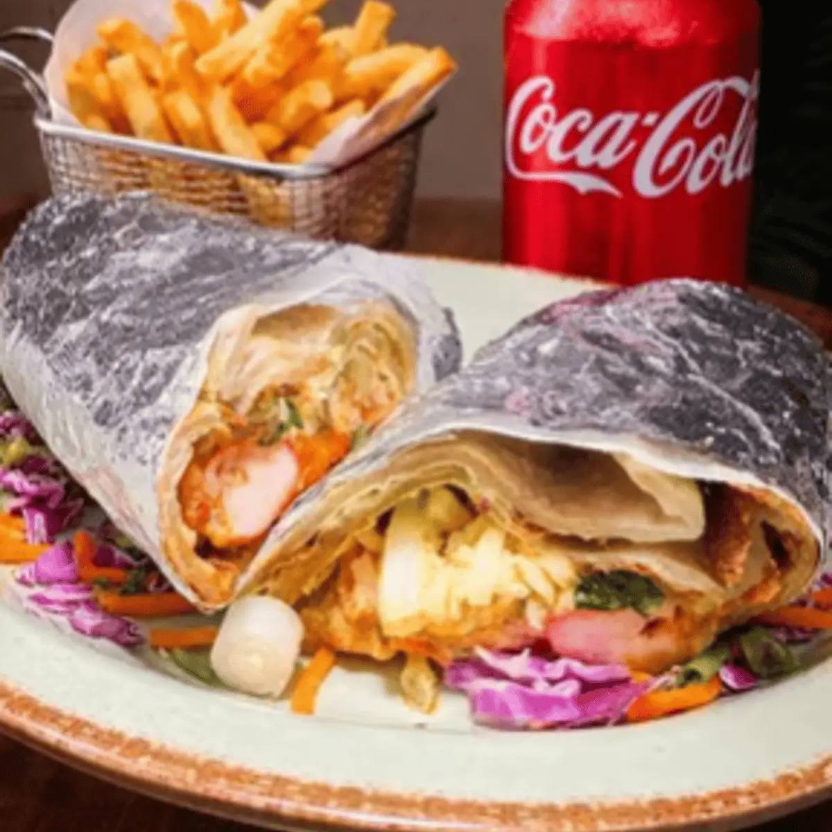 Tandoori Chicken Wrap Meal at Zyka Indian Fusion