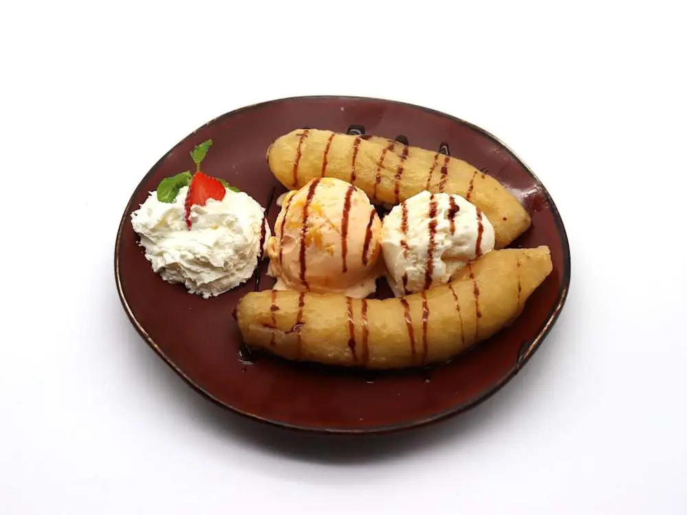 Deep-Fried Banana a la mode at Banana Leaf