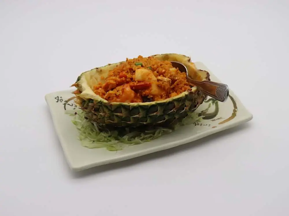 Veggie Pineapple Fried Rice 素菠炒飯 at Banana Leaf