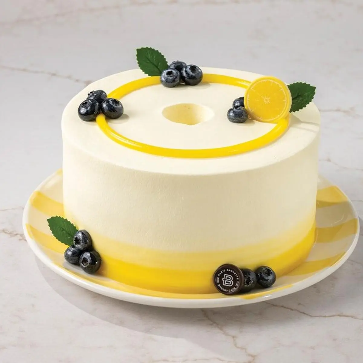Lemon Blueberry Chiffon Cake at Paris Baguette Milpitas