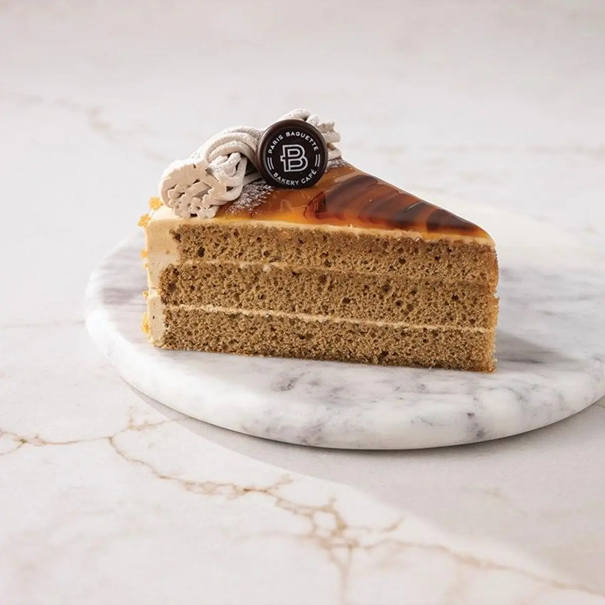 Mocha Cake Slice at Paris Baguette Milpitas