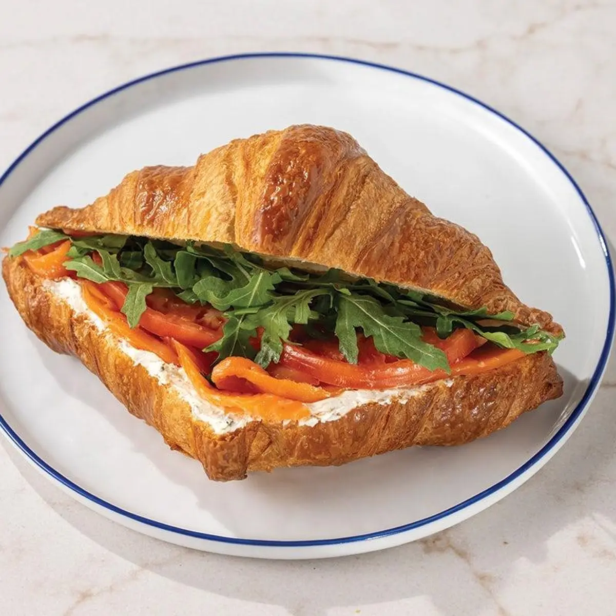 Smoked Salmon & Boursin® Garlic Cheese Croissant at Paris Baguette Milpitas