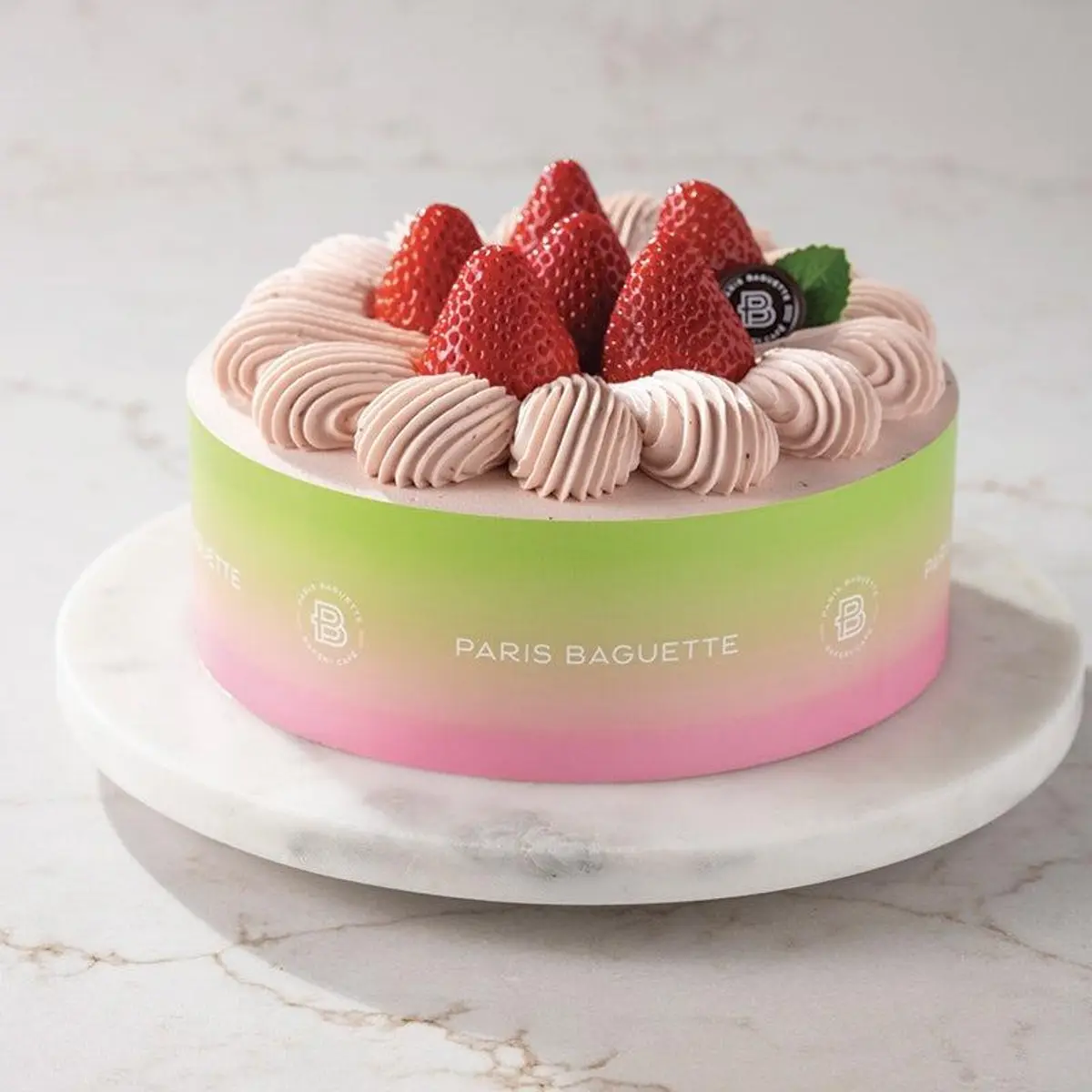 Strawberry Matcha Cake at Paris Baguette Milpitas