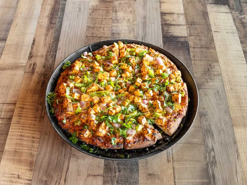 Chili Paneer Pizza at Parktown Pizza Company
