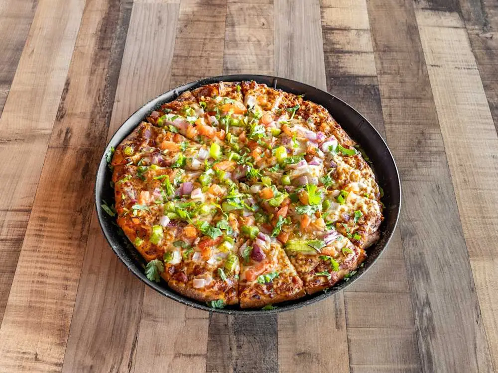 Veggie Masala Pizza at Parktown Pizza Company