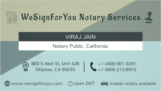 WeSignForYou Notary & Apostille Services — Notary Public in Milpitas, CA