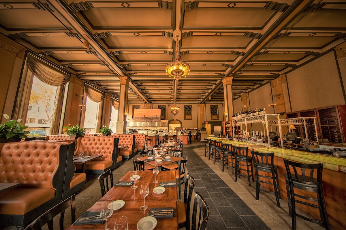 Happy-hour image menu at 201 Main