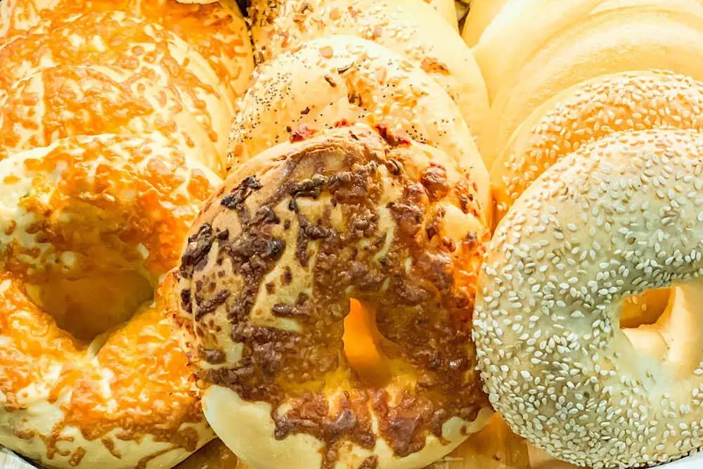 Bagel with Cream Cheese (New Yorker Bagels) at Its a Grind Coffee House