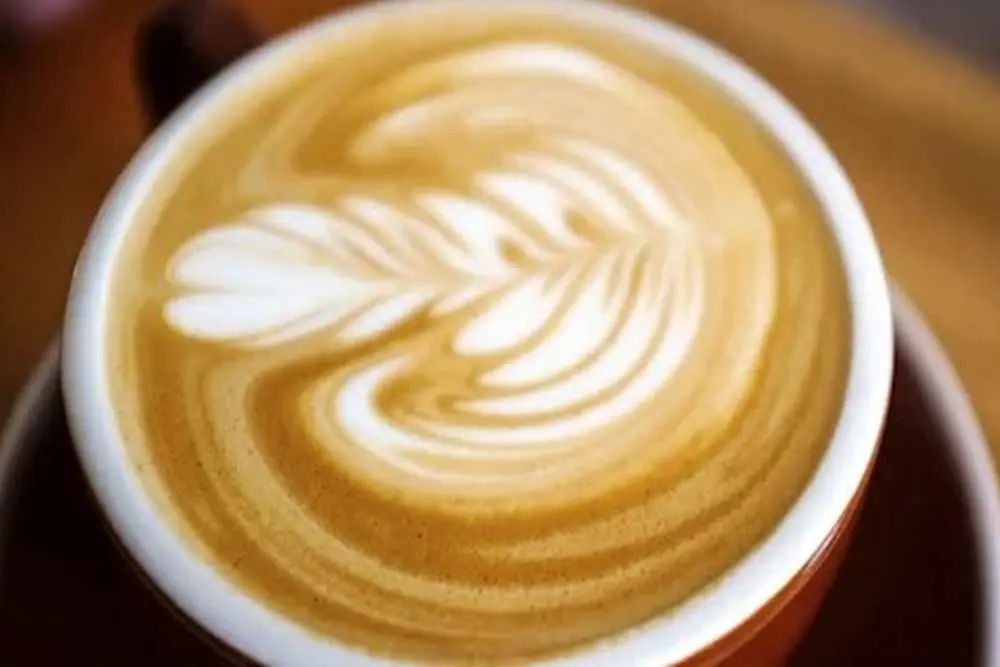 Hot Latte at Its a Grind Coffee House