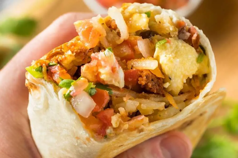 Sleepy Sausage Breakfast Burrito at Its a Grind Coffee House