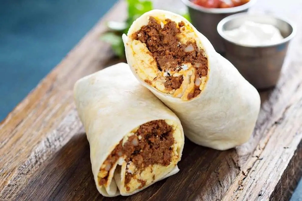 Spicy Chorizo Breakfast Burrito at Its a Grind Coffee House