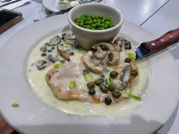 Chicken Picatta at Baldie's Cafe
