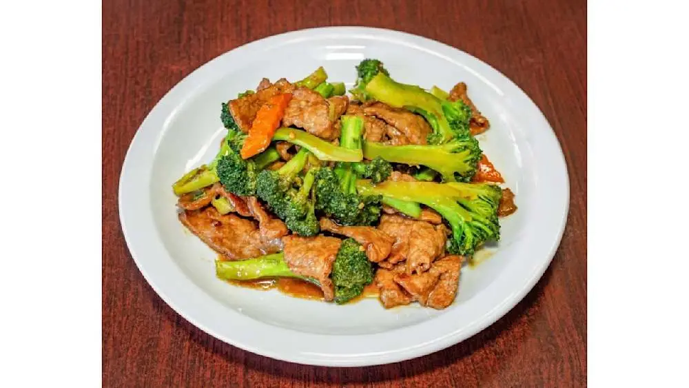 Broccoli Beef Rice at Uncle Yu Restaurant